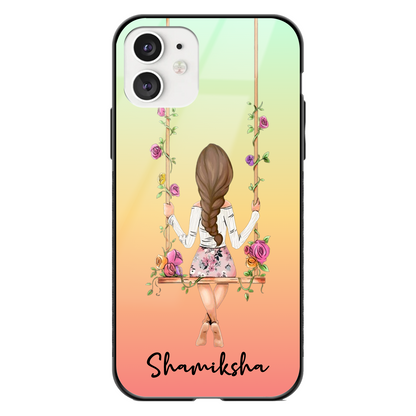 Jhula Girl Glass Phone Case