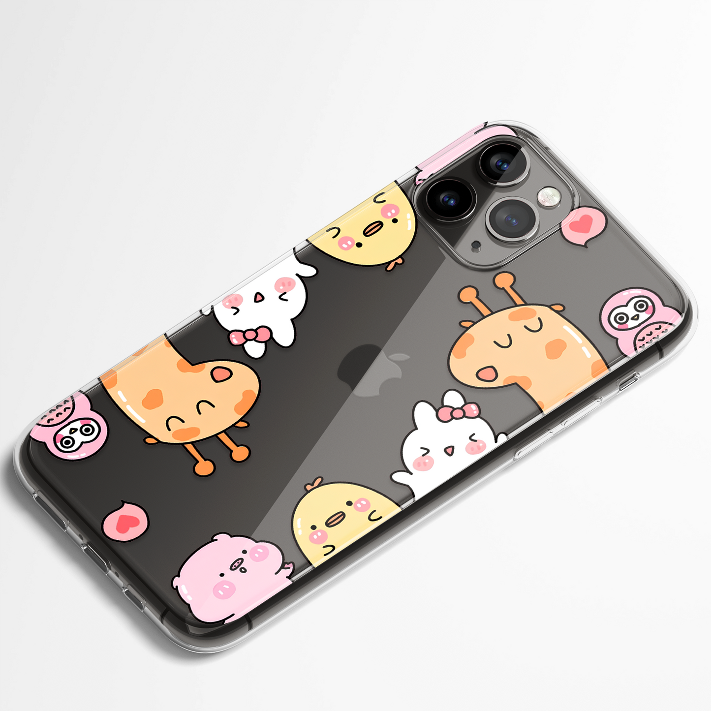 Cute Cartoon Transparent Silicone Phone Case