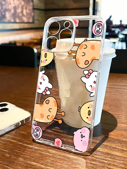 Cute Cartoon Transparent Silicone Phone Case