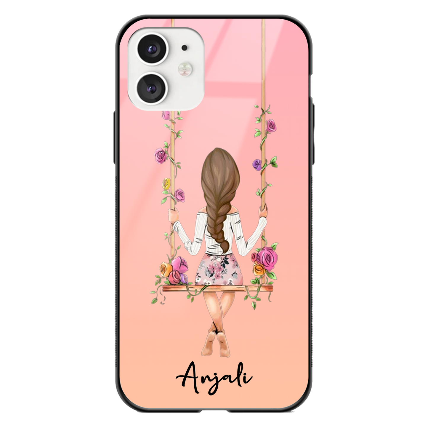 Jhula Girl Glass Phone Case