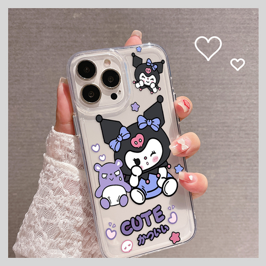 Cute Kuromi Transparent Silicone Phone Case Cover