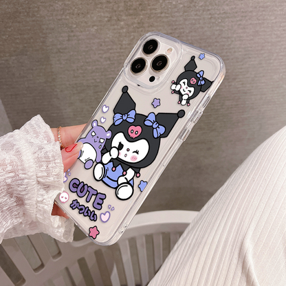 Cute Kuromi Transparent Silicone Phone Case Cover