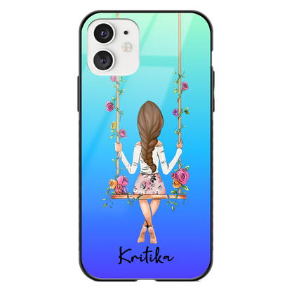 Jhula Girl Glass Phone Case