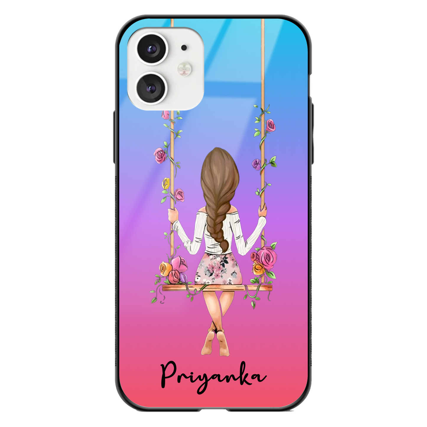 Jhula Girl Glass Phone Case