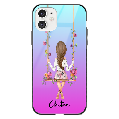 Jhula Girl Glass Phone Case