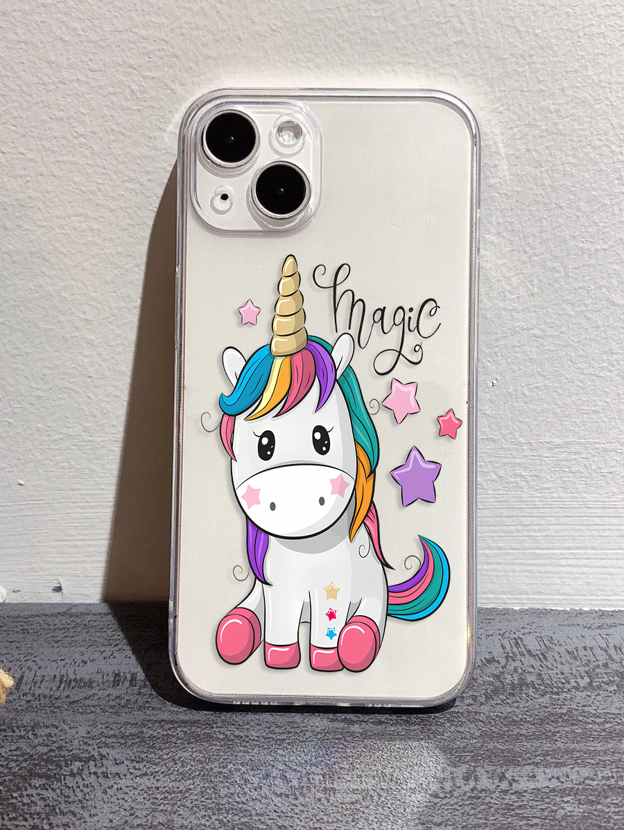 Cute Unicorn Baby Clear Silicone Phone Cover Case