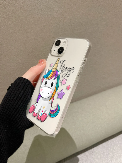 Cute Unicorn Baby Clear Silicone Phone Cover Case