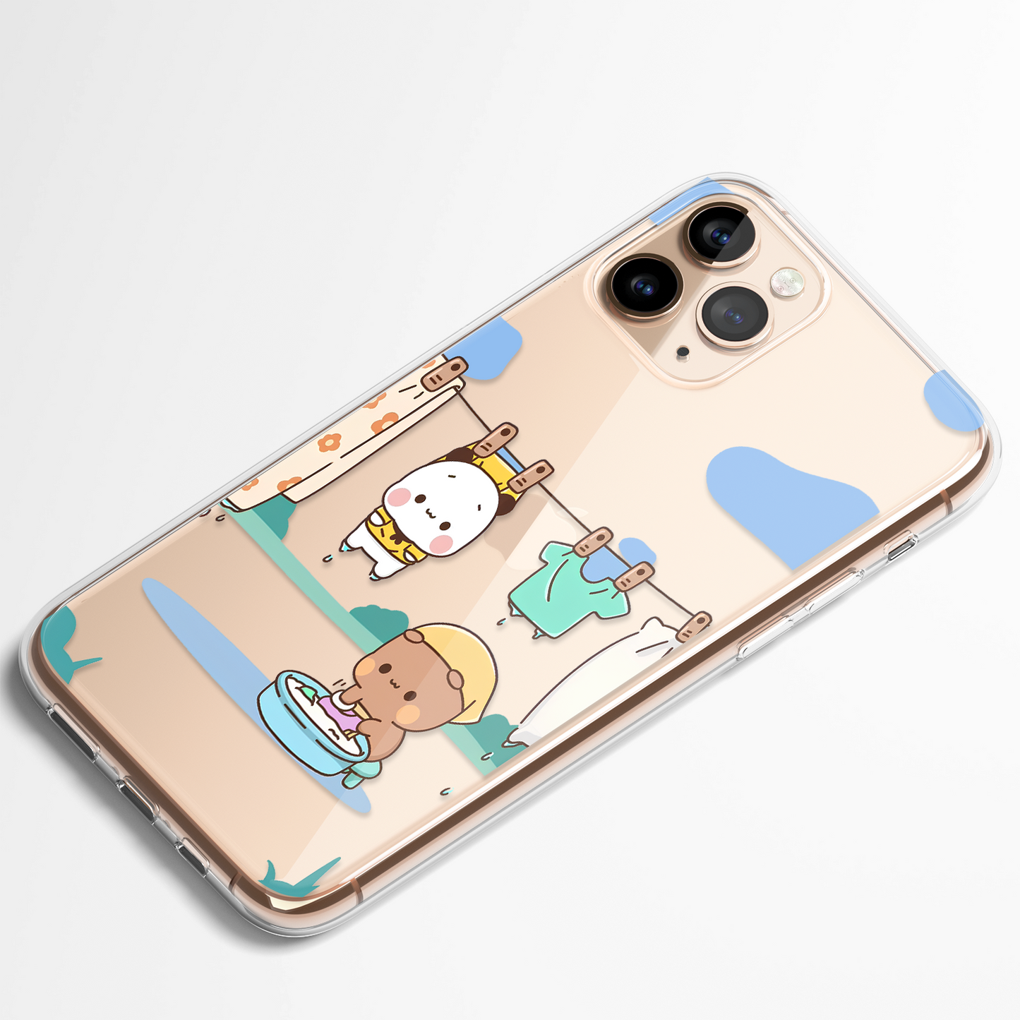 Rainy Day Bubu Dudu Clear Silicone Phone Case