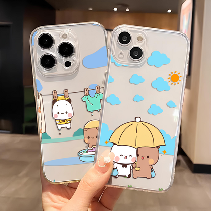 Rainy Day Bubu Dudu Clear Silicone Phone Case