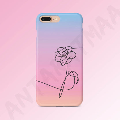 BTS Gradient Flower Case