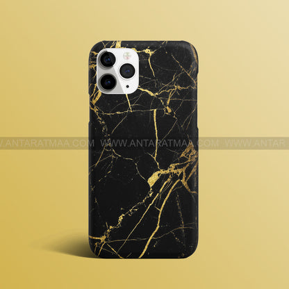 Black golden marble case