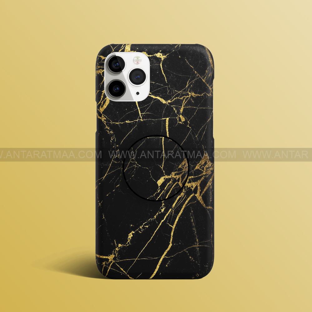 Black golden marble case