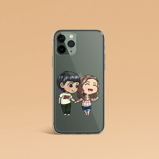 happy couple tranparent Silicone Case