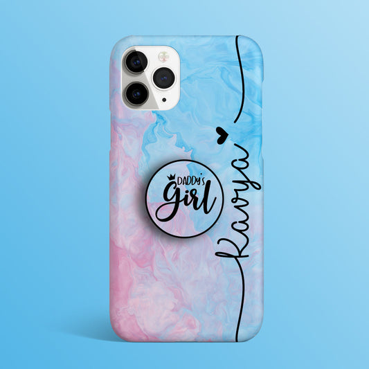 Pink Blue Phone Case with Holder