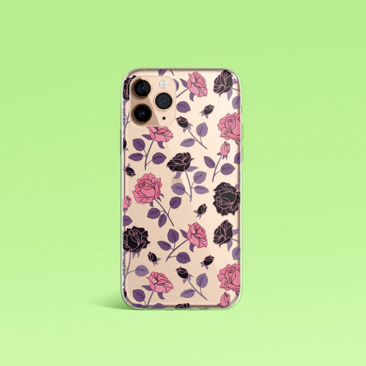 Pink  floral Silicone Case