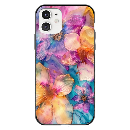 Vibrant Floral Glass Case