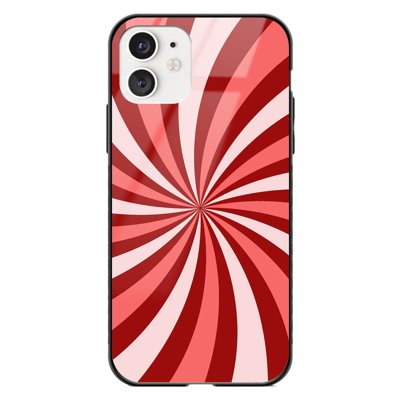 Swirl Maroon Cherry Glass Phone Case