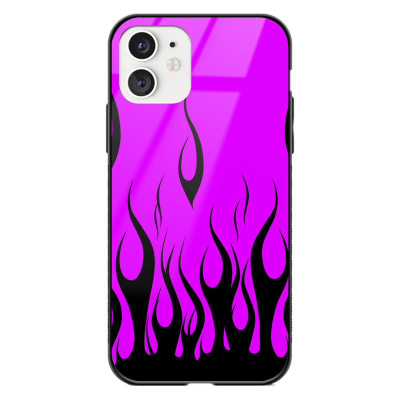 Yellow Fire Glass Phone Case