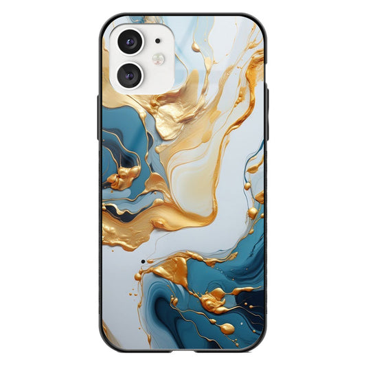 Gloden Marble Glass Phone Case