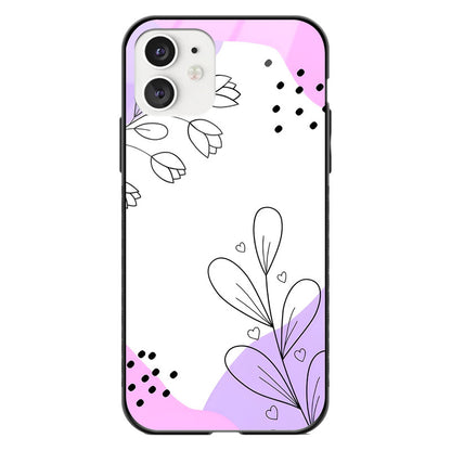 Asthetic Floral Glass Phone Case