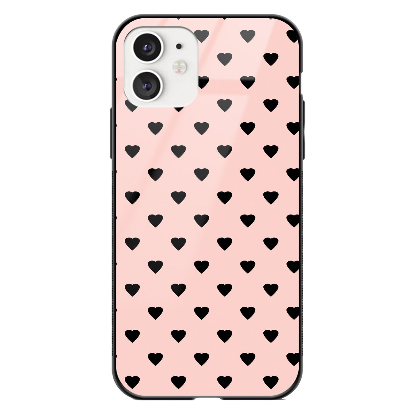 Heart Pattern Glass Phone Case