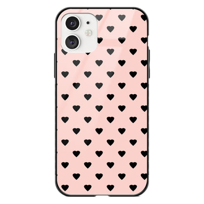 Heart Pattern Glass Phone Case