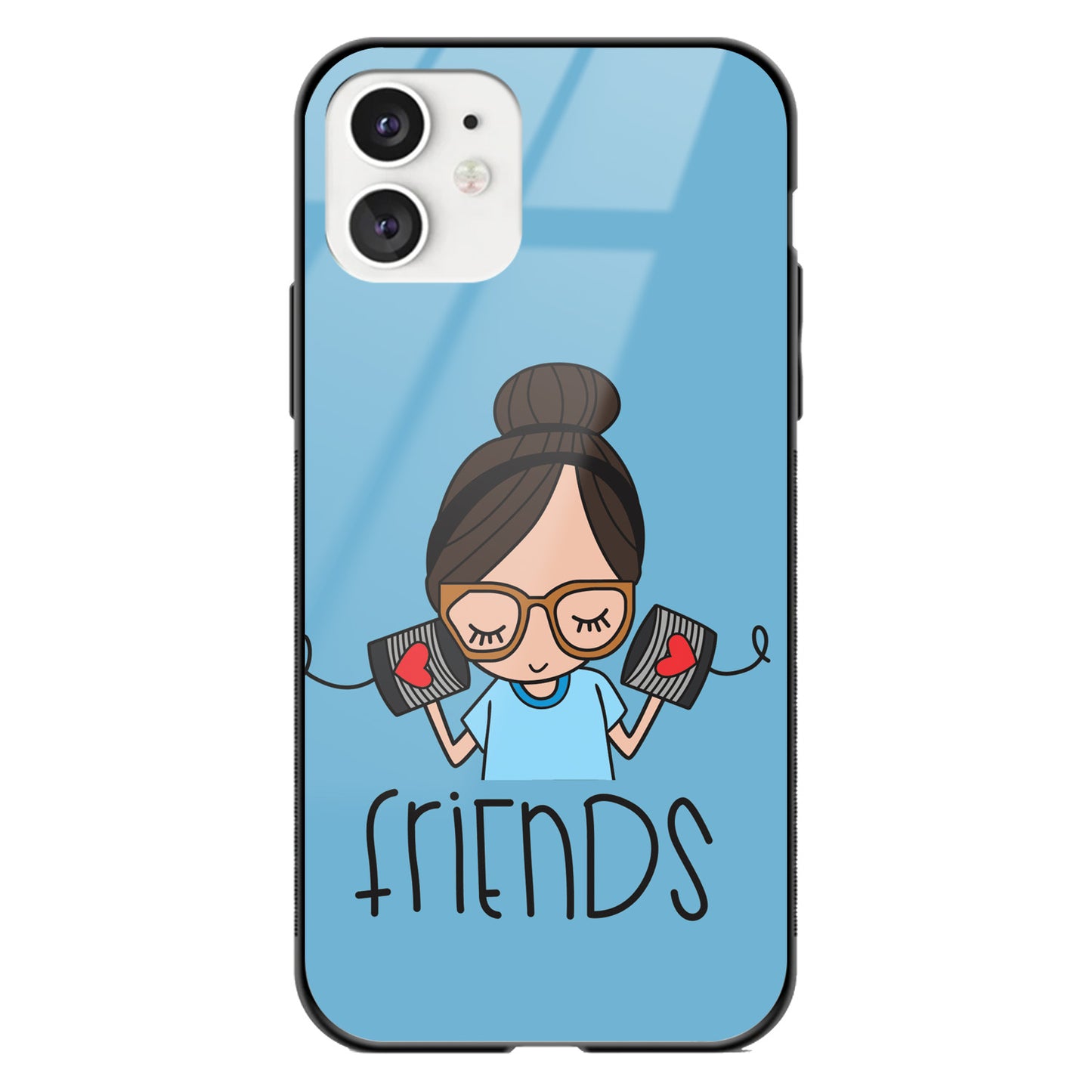 Best Friend Forever BFF Glass Phone Case