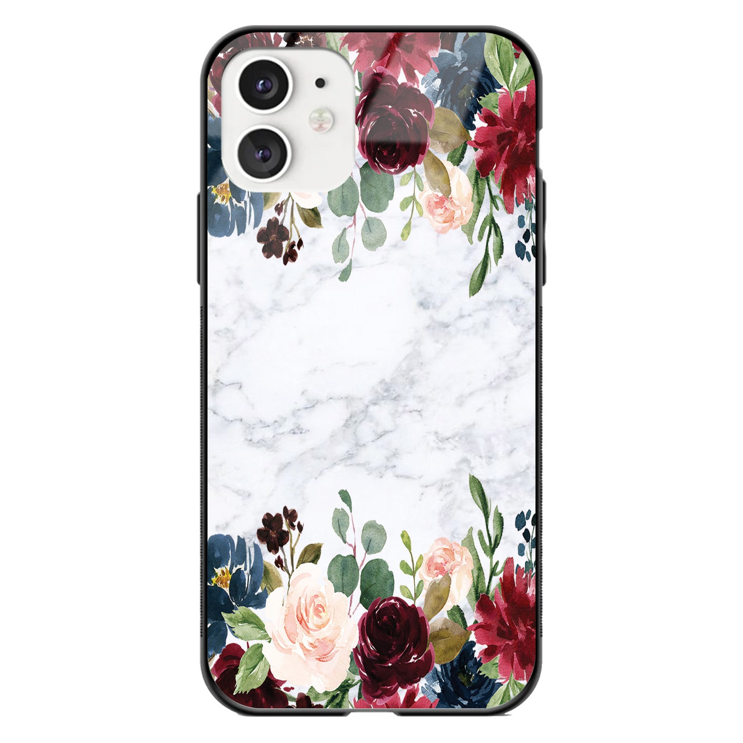 Custom Floral Glass Phone Case