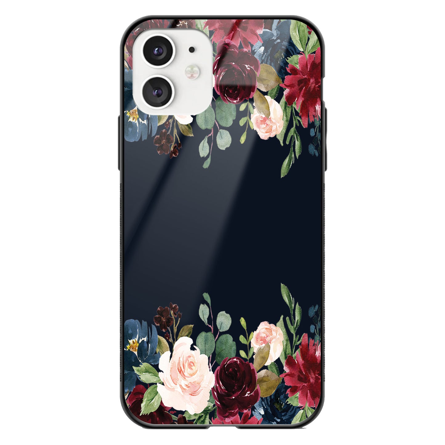 Custom Floral Glass Phone Case