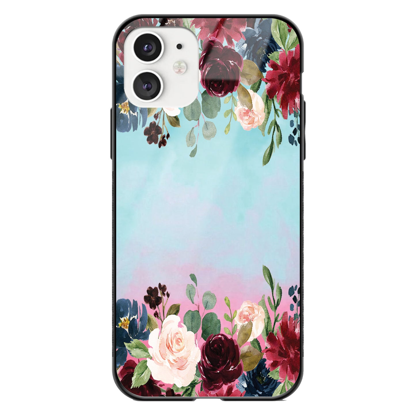 Custom Floral Glass Phone Case