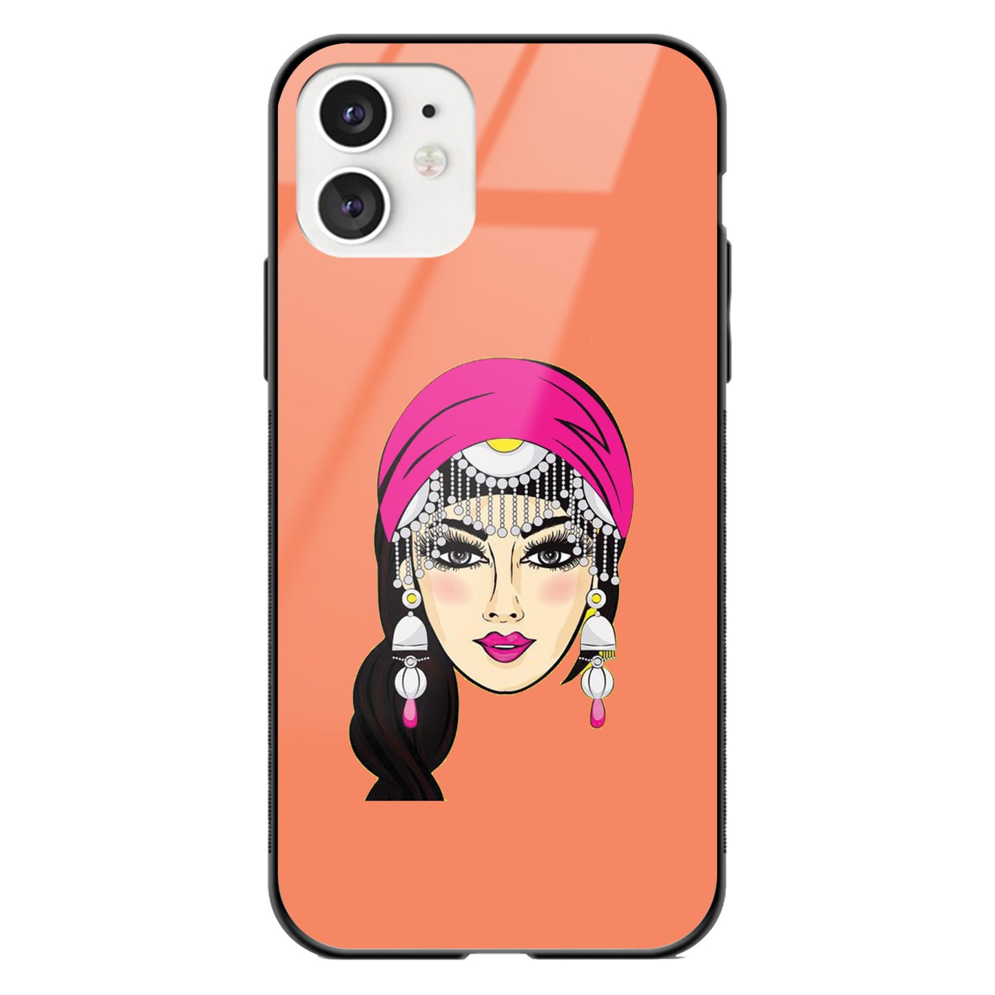 Kashmiri Girl Custom Name Glass Phone Case