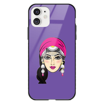 Kashmiri Girl Custom Name Glass Phone Case