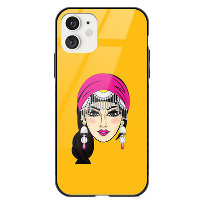 Kashmiri Girl Custom Name Glass Phone Case