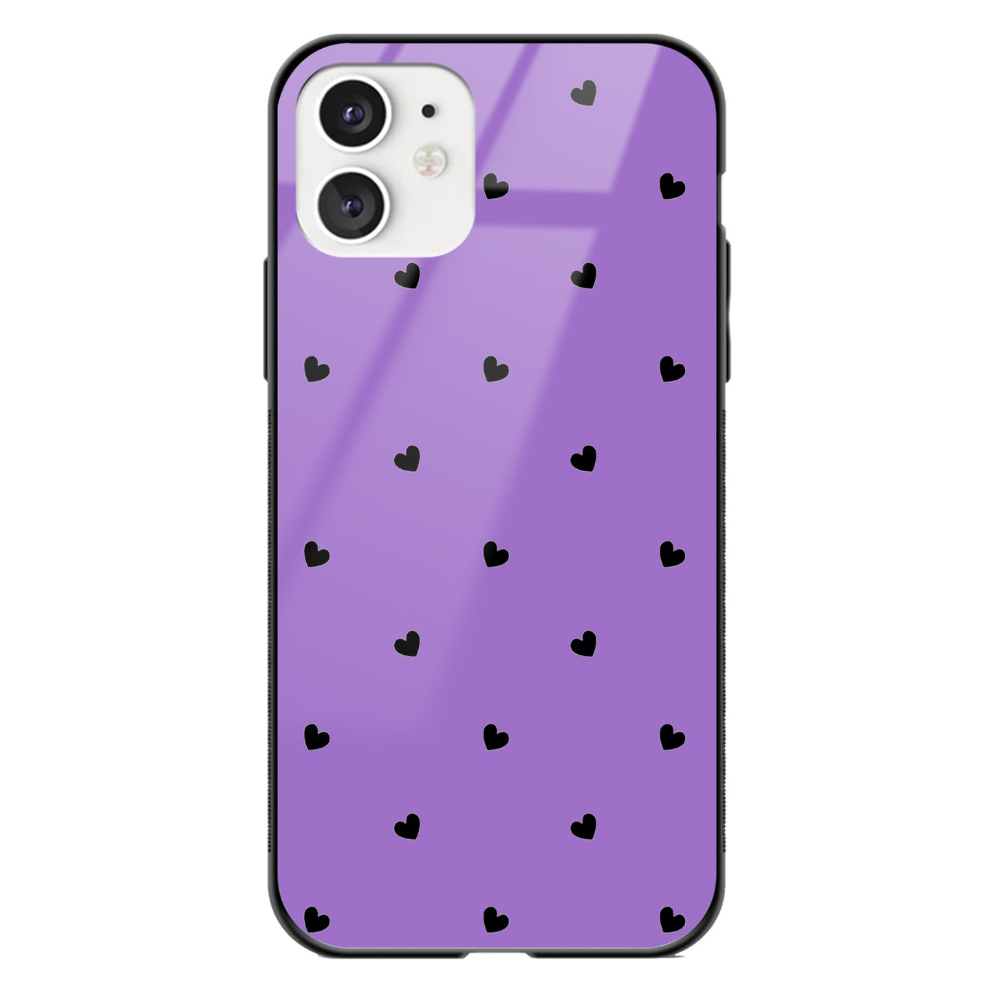 Heart Pattern Custom Glass Phone Case