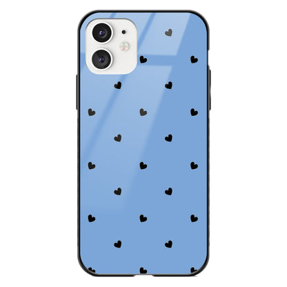 Heart Pattern Custom Glass Phone Case