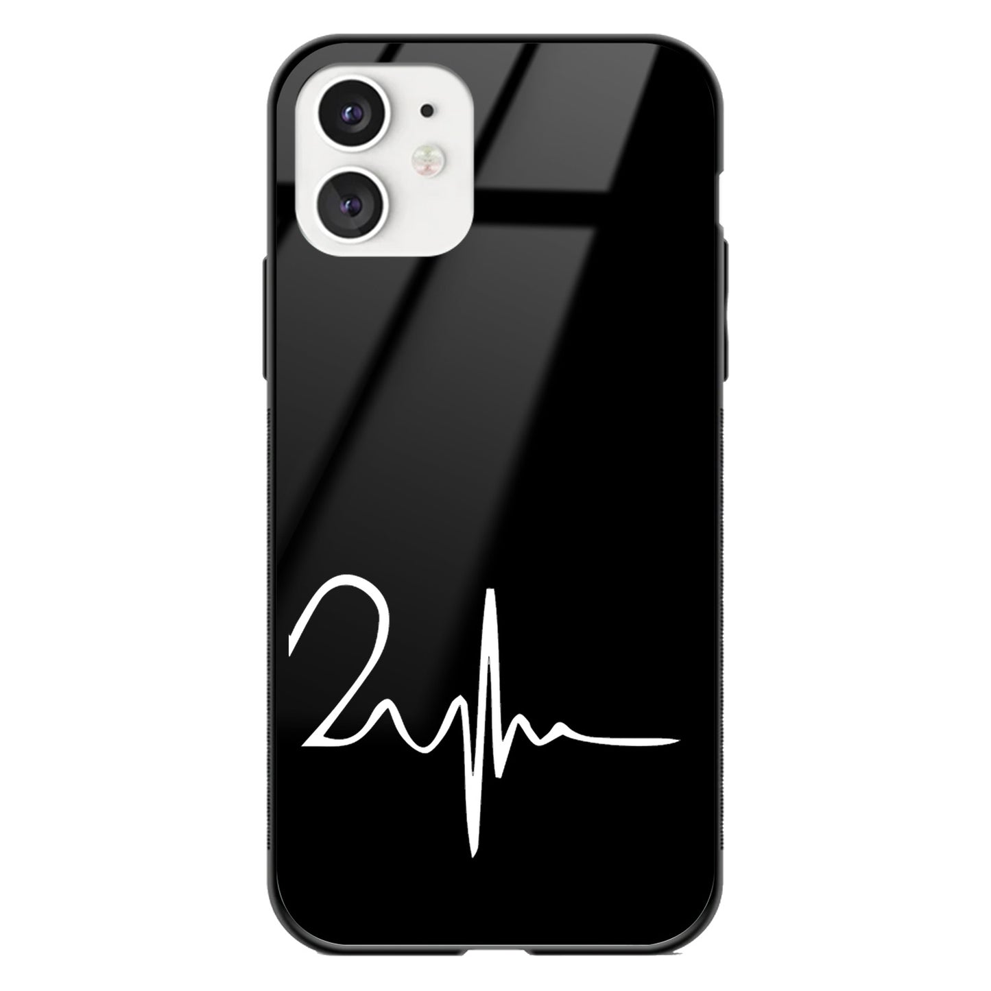 Couple HeartBeat Glass Phone Case