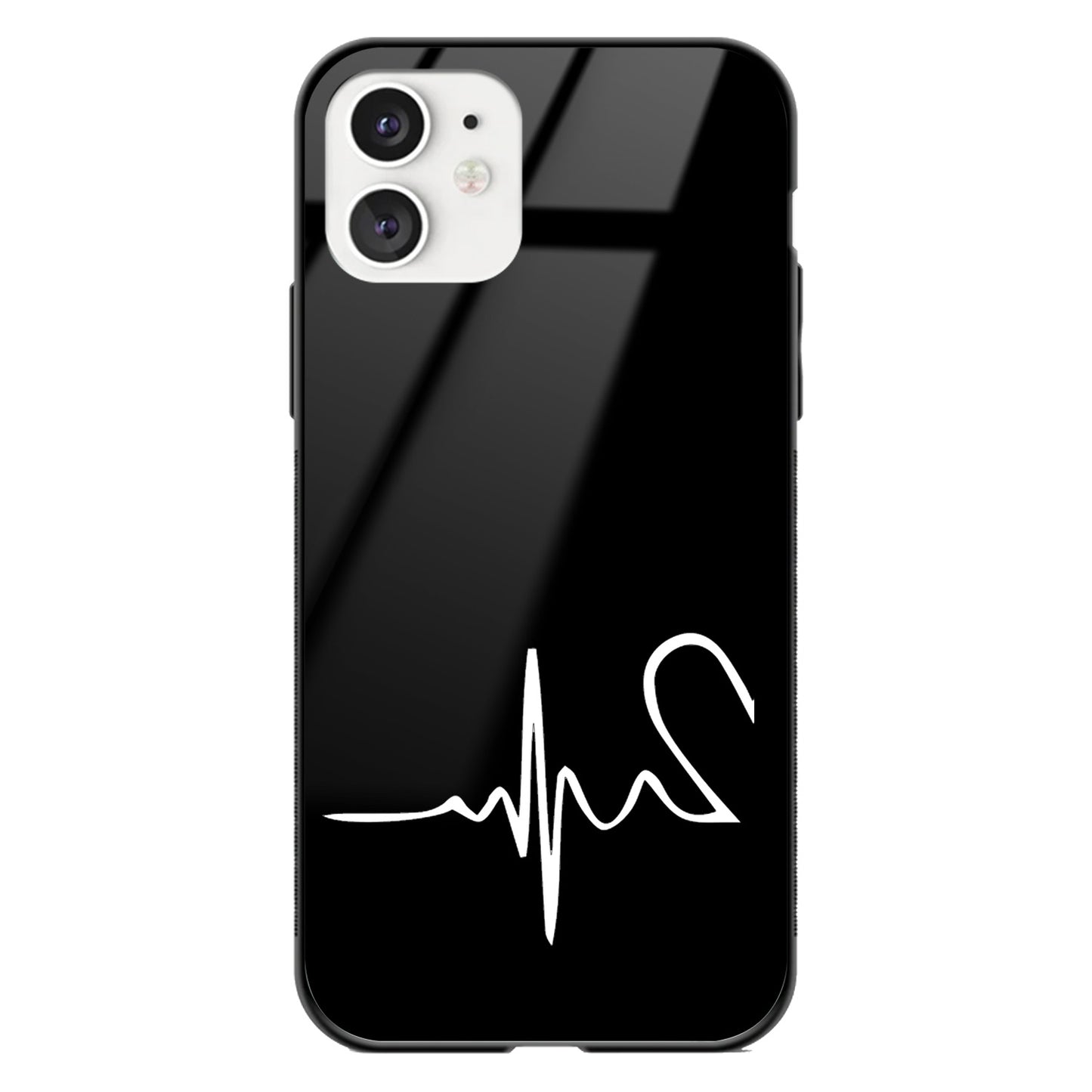 Couple HeartBeat Glass Phone Case