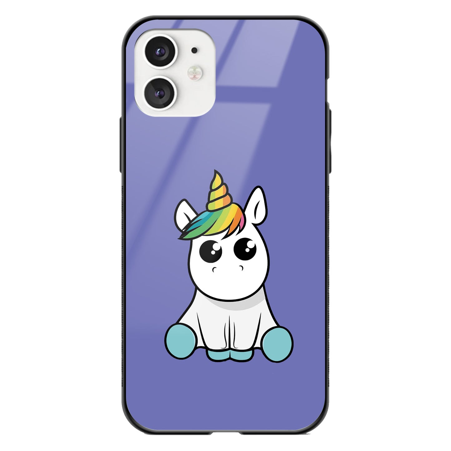 Baby Unicorn Cartoon Glass Phone Case