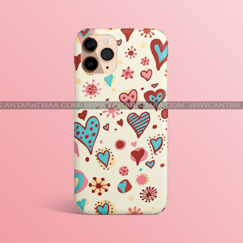 Blue and maroon heart case