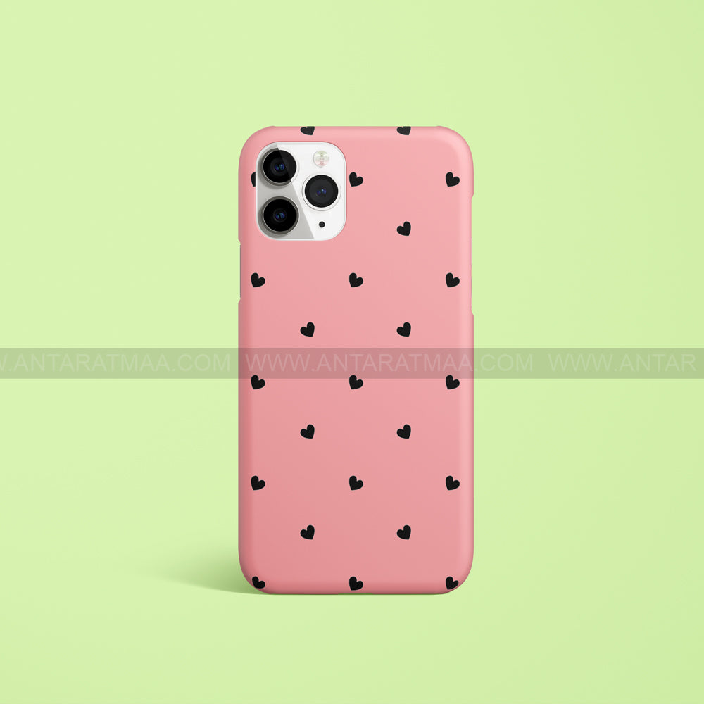 Black heart pattern case