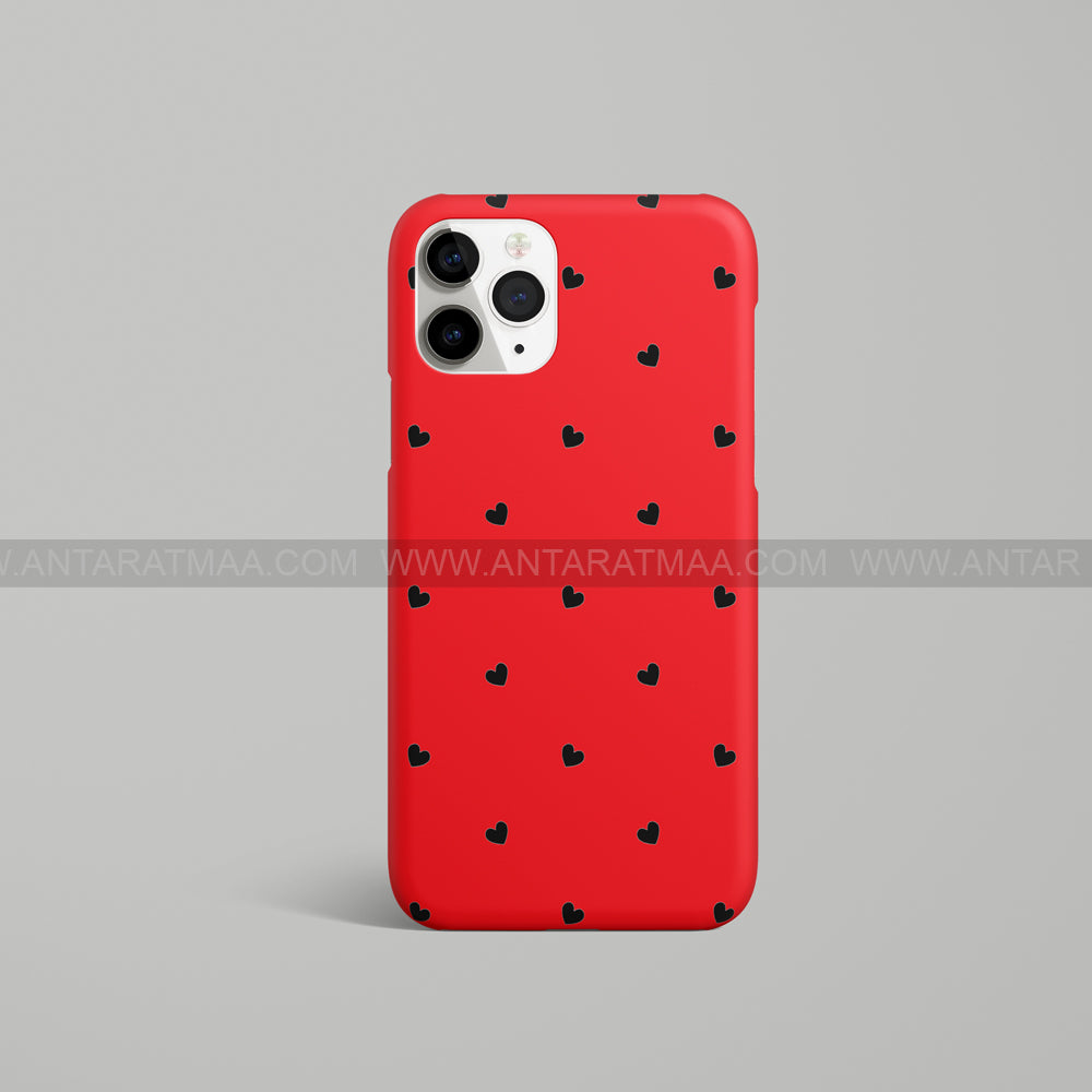 Black heart pattern case