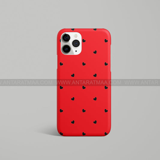 Black heart pattern case