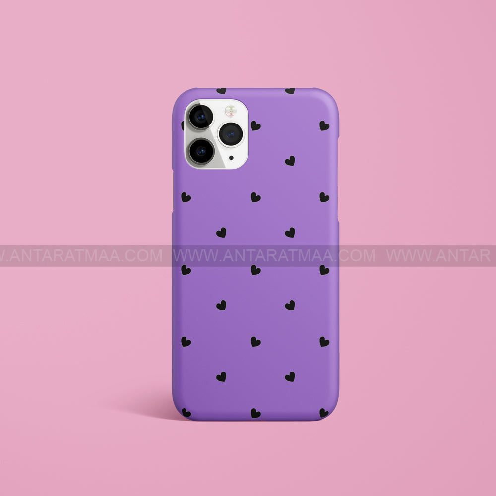 Black heart pattern case