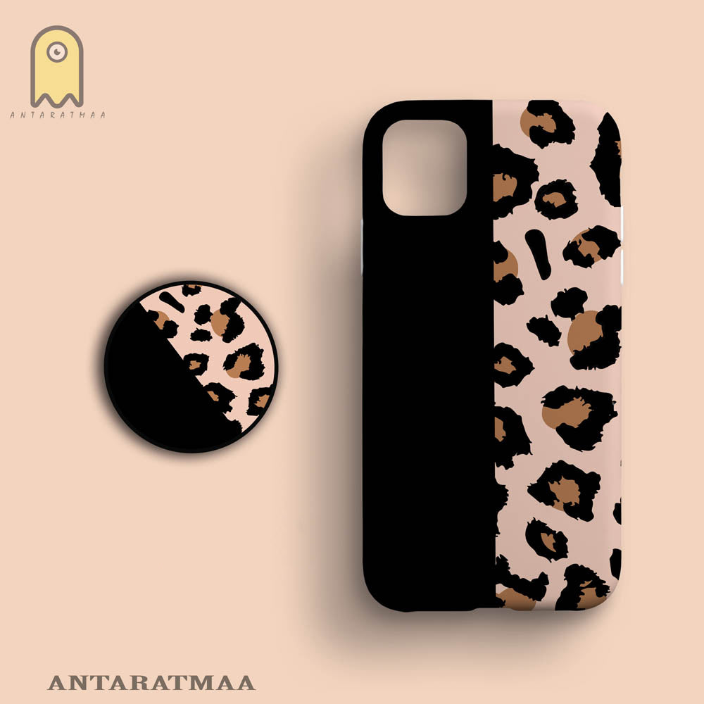 Leopard case with holder