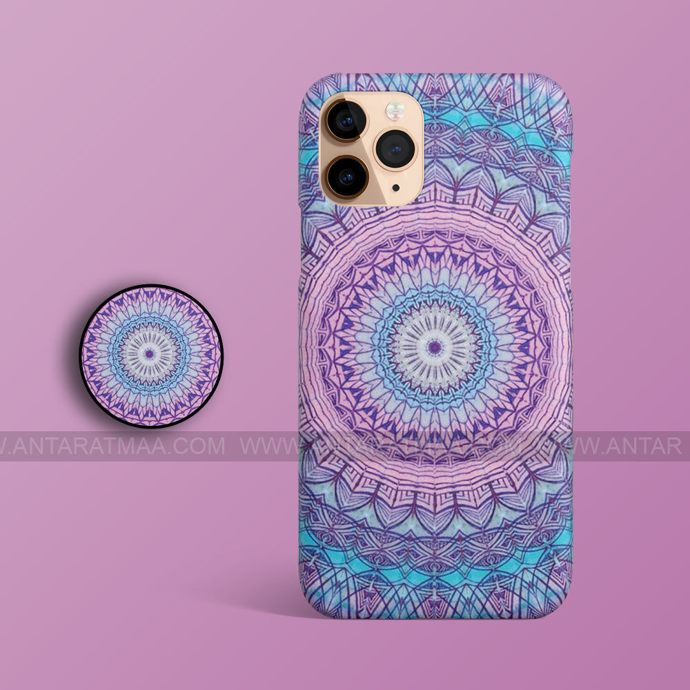 Lavender Mandala Phone Case With Holder