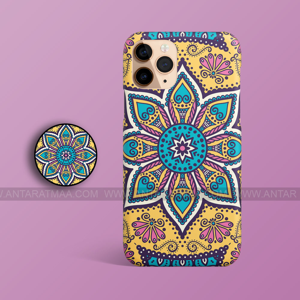 Flower Mandala Phone Case With Holder