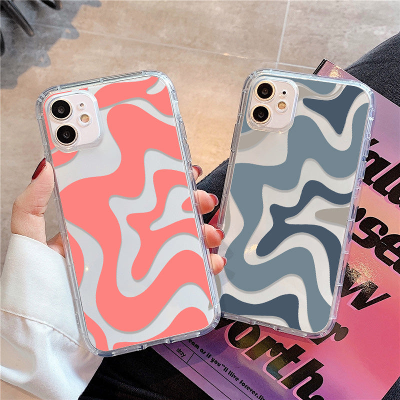 Aesthetic Swirl Transparent Silicone Phone Case